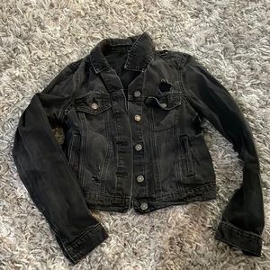 Vero Moda black distressed denim jacket